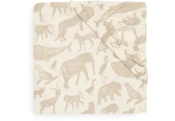 Jollein Hoeslaken Jersey Meegroei Ledikant 70 x 140 cm Animals Nougat