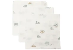 Jollein Hydrofiel Monddoekje 31x31cm On The Go (3pack)