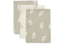 Jollein Hydrofiel Washandje 15x20cm Twig Olive Green (3pack)