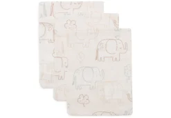 Jollein Hydrofiel Washandje 15x20cm Elephant Tales - 3 Stuks