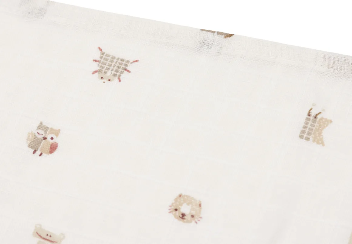 Jollein Hydrofiele Doek Small 70x70cm Animal Friends - 3 Stuks