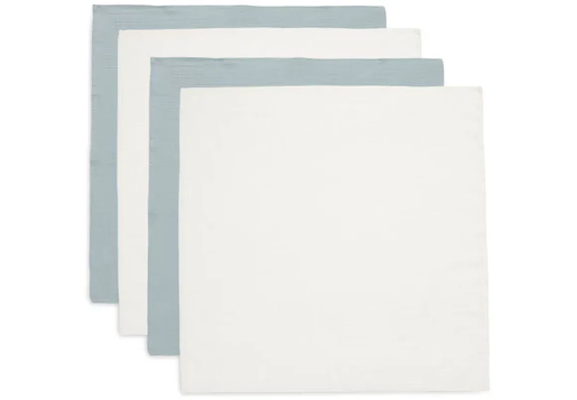 Jollein Hydrofiele Doek Small 70x70cm Sea Green/Ivory (4pack)