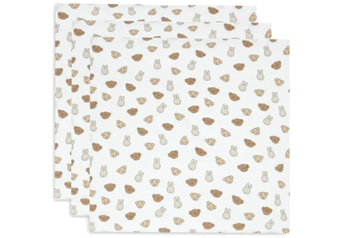 Jollein Hydrofiele Doek Small 70x70cm Miffy and Friends (3pack)