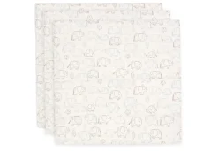Jollein Hydrofiele Doek Small 70x70cm Elephant Tales - 3 Stuks