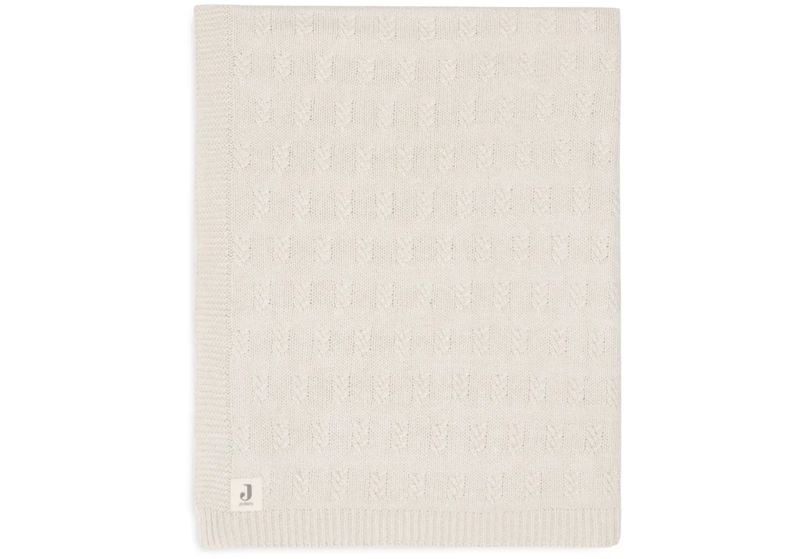 Jollein Ledikant Deken 100 x 150 cm Grain Knit Oatmeal