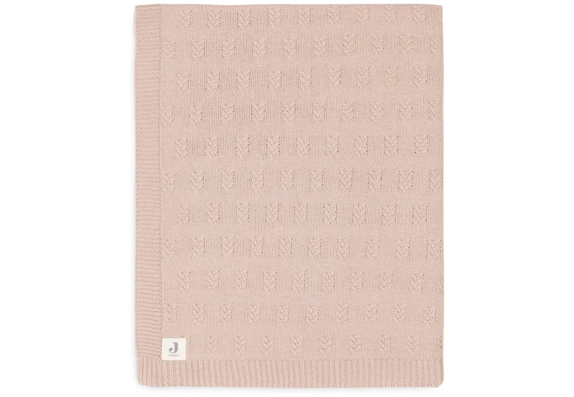 Jollein Ledikant Deken 100 x 150 cm Grain Knit Wild Rose