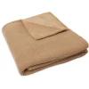 Jollein Ledikant Deken Basic Knit Biscuit/Fleece 100 x 150 cm
