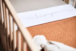 Jollein Ledikant Laken Love You Nougat 120 x 150 cm