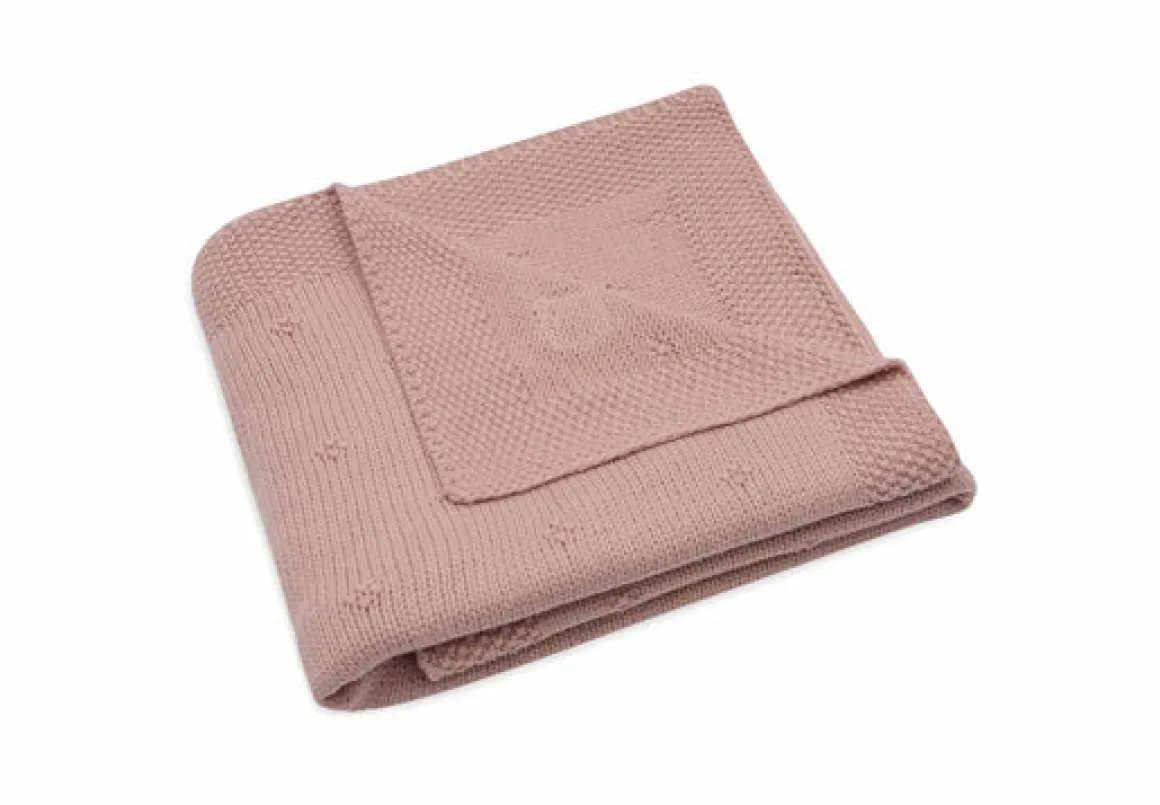 Jollein Ledikantdeken 100 x 150 cm Cosy Knit Wild Rose