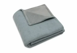 Jollein Ledikantdeken 100 x 150 cm Cosy Knit Sea Green/Velvet