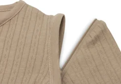 Jollein Slaapzak Zomer met Afritsbare Mouw Rond 90cm Ajour Biscuit