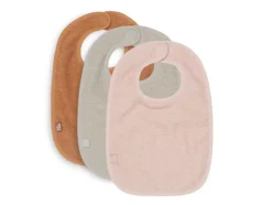 Jollein Slab Badstof Pale Pink/Nougat/Caramel (3pack)