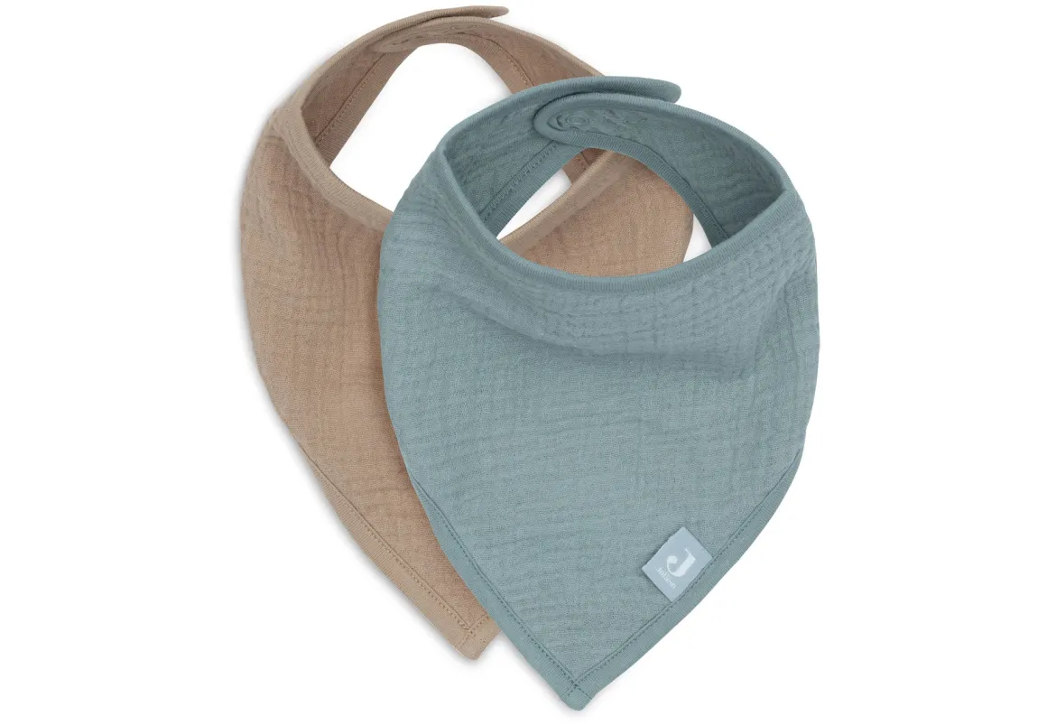 Jollein Slab Bandana Hydrofiel Sea Green/Biscuit (2pack)