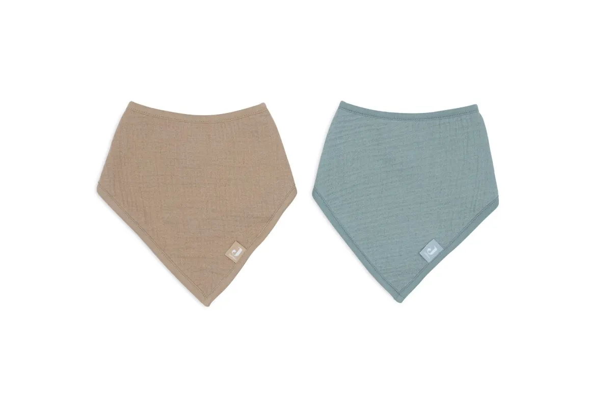 Jollein Slab Bandana Hydrofiel Sea Green/Biscuit (2pack)