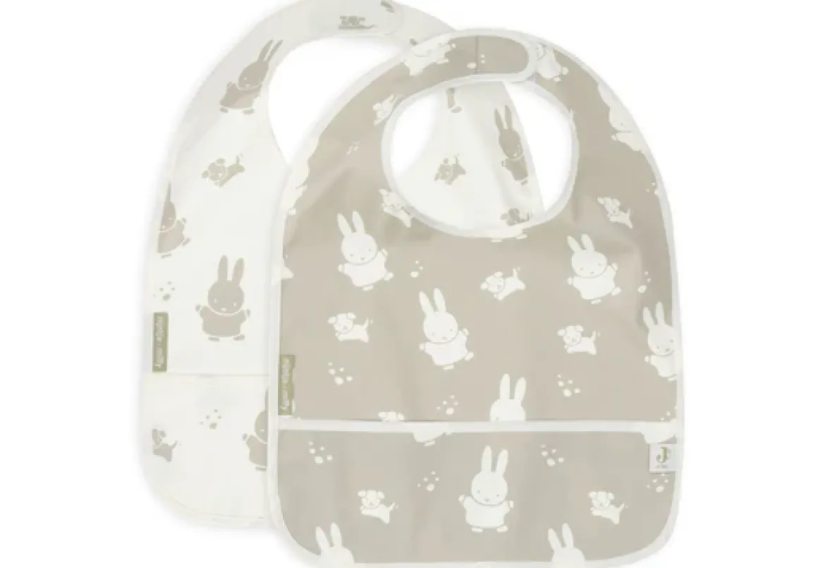 Jollein Slab Waterproof Miffy & Snuffy Olive Green (2pack)