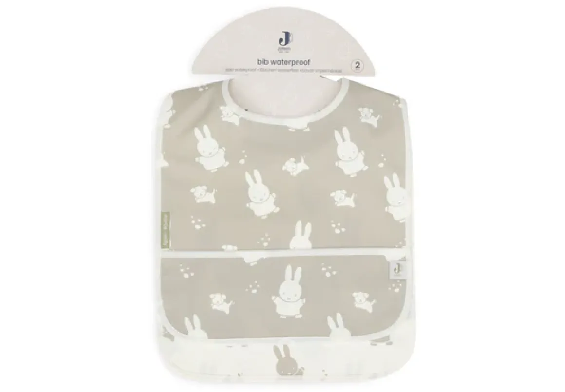 Jollein Slab Waterproof Miffy & Snuffy Olive Green (2pack)