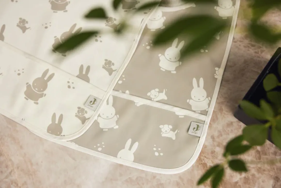 Jollein Slab Waterproof Miffy & Snuffy Olive Green (2pack)