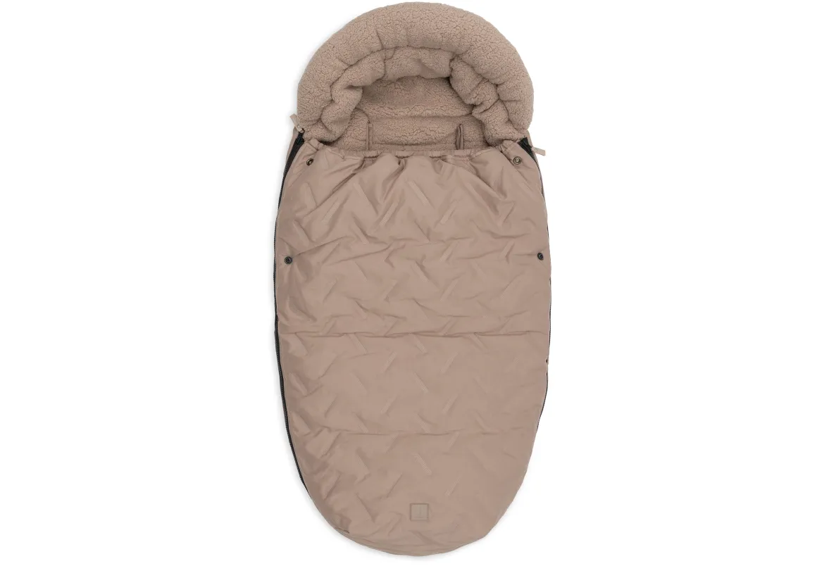 Jollein Voetenzak Buggy/Kinderwagen Embossed Milky Coffee
