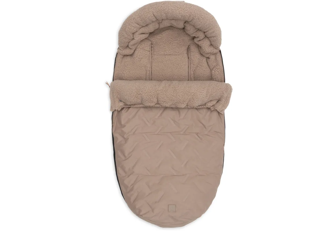 Jollein Voetenzak Buggy/Kinderwagen Embossed Milky Coffee