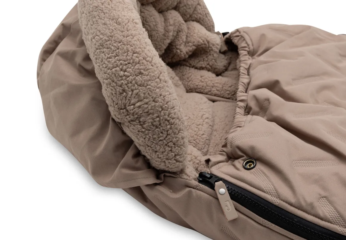 Jollein Voetenzak Buggy/Kinderwagen Embossed Milky Coffee