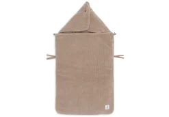 Jollein Voetenzak Groep 0+ 3/5 punts Gordel Cloudy Rib Milky Coffee