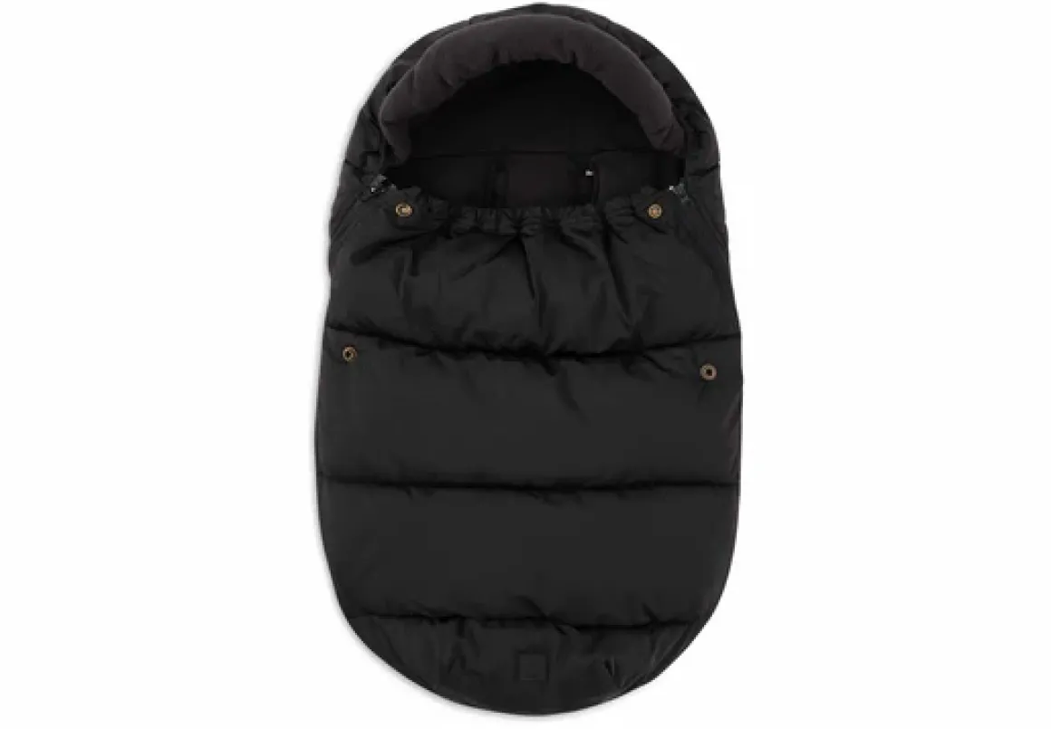 Jollein Voetenzak Groep 0+ Autostoel 3/5 Punts Gordel Puffed Zwart