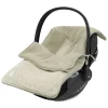 Jollein Voetenzak Groep 0+ Autostoel 3/5 Punts Gordel Grain Knit Olive Green