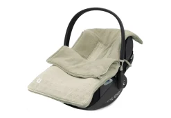 Jollein Voetenzak Groep 0+ Autostoel 3/5 Punts Gordel Grain Knit Olive Green