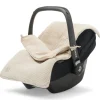Jollein Voetenzak Groep 0+ Autostoel 3/5 Punts Gordel Basic Knit Nougat