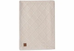 Jollein Wiegdeken 75 x 100 cm Check Knit Oatmeal/Teddy Fleece