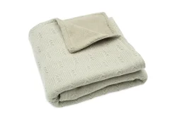 Jollein Wiegdeken 75 x 100 cm Grain Knit Olive Green Velvet