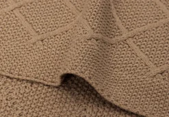 Jollein Wiegdeken 75 x 100 cm Check Knit Biscuit