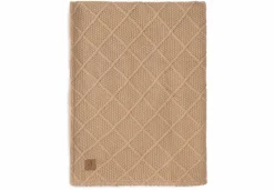 Jollein Wiegdeken 75 x 100 cm Check Knit Biscuit/Teddy Fleece