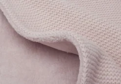 Jollein Wiegdeken Basic Knit Pale Pink/Fleece 75 x 100 cm