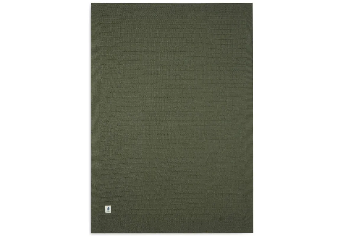 Jollein Wiegdeken Pure Knit Leaf Green 75 x 100 cm
