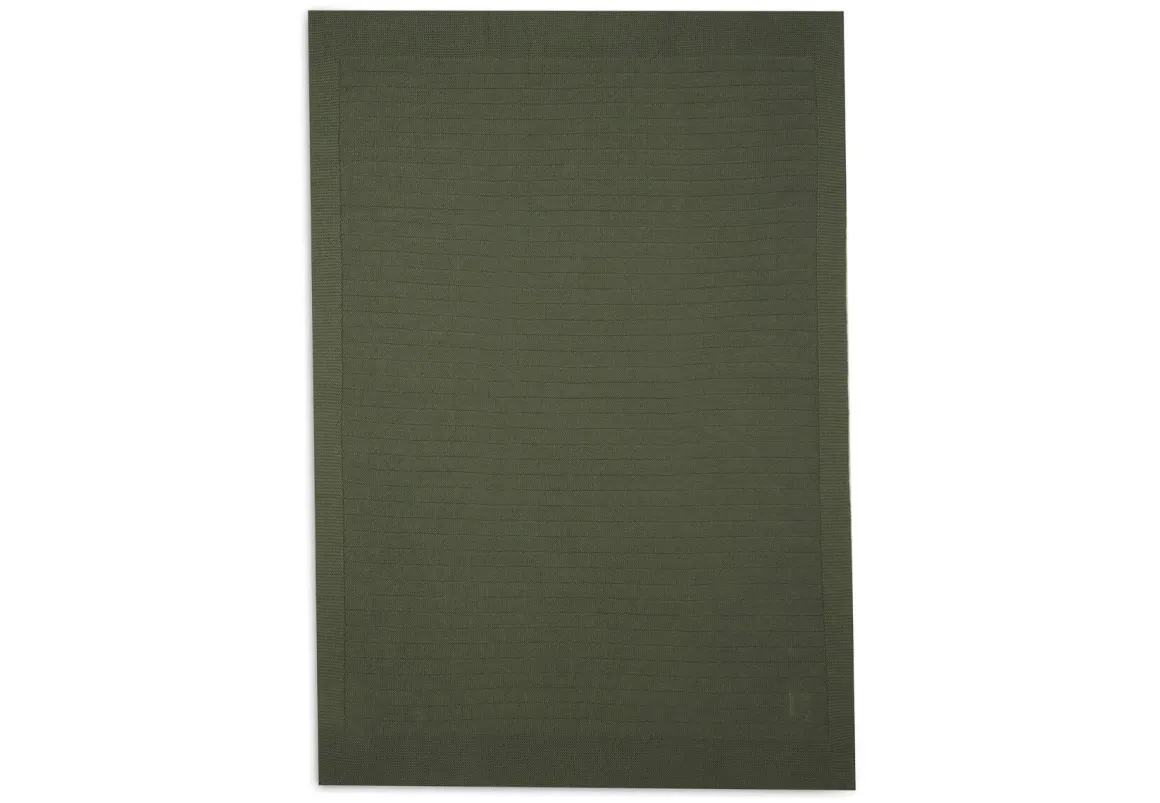 Jollein Wiegdeken Pure Knit Leaf Green 75 x 100 cm