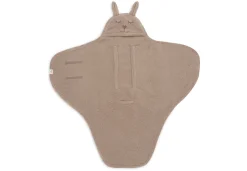 Jollein Wikkeldeken Bunny Cloudy Rib Milky Coffee