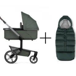 Joolz Kinderwagen 2 In 1 Day5 Forest Green + Joolz Puffer Voetenzak Dark Green