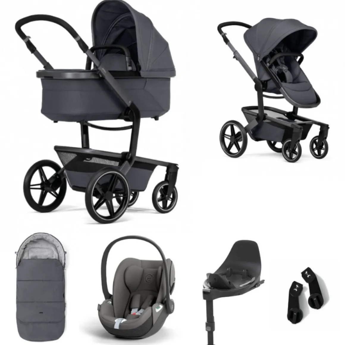 Joolz Kinderwagen 3 In 1 Day5 Stone Grey + Isofix Base + Voetenzak