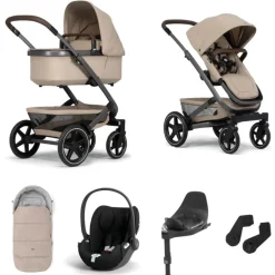 Joolz Kinderwagen 3 In 1 Geo3 Sandy Taupe + Isofix Base + Voetenzak