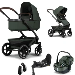 Joolz Kinderwagen 3 in 1 Geo3 Forest Green + Joolz Maxi-Cosi Groep 0 Autostoel Pebble 360 Pro + Isofix Base