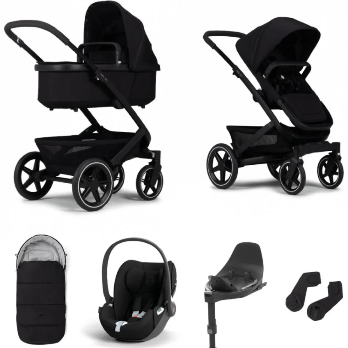 Joolz Kinderwagen 3 In 1 Geo3 Space Black + Isofix Base + Voetenzak
