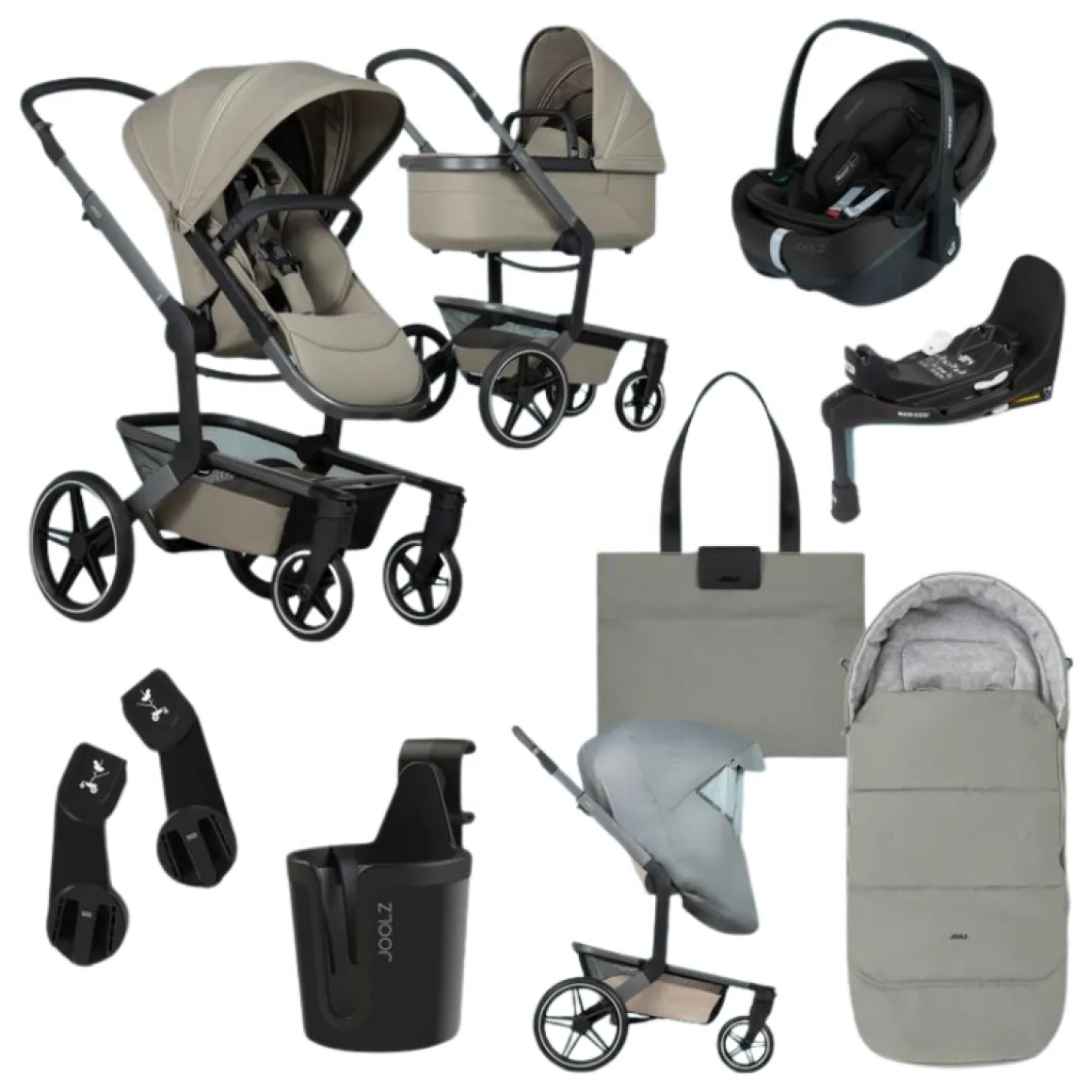 Joolz Kinderwagen Day5 All-in-One Bundel | Sage Green