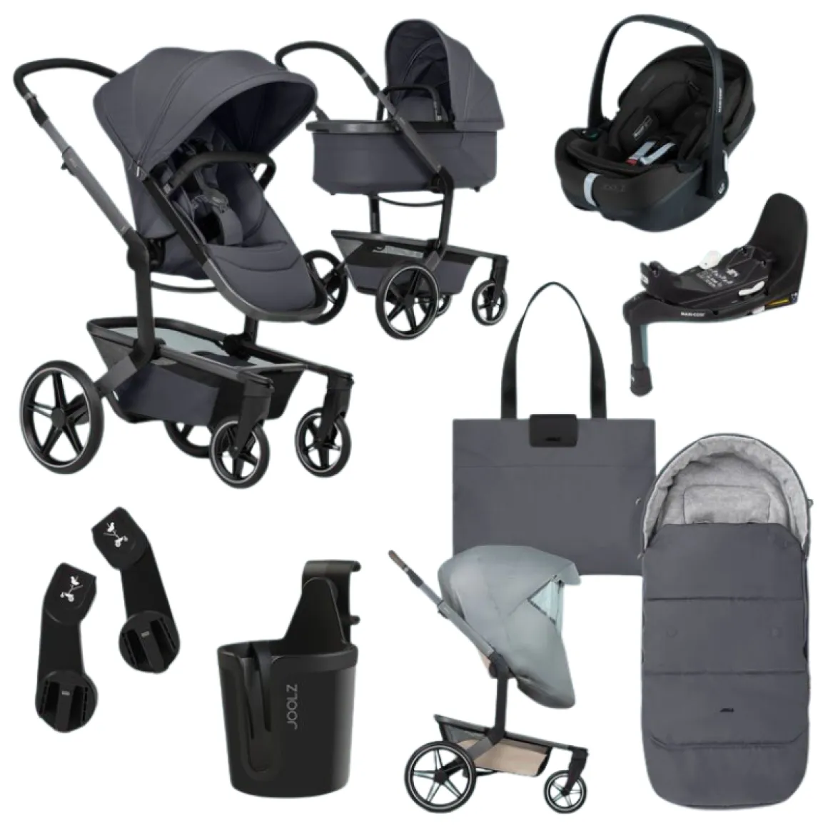 Joolz Kinderwagen Day5 All-in-One Bundel | Stone Grey