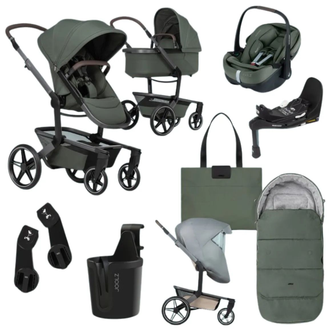 Joolz Kinderwagen Day5 All-in-One Bundel | Forest Green