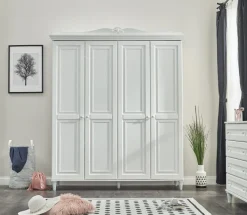 Kledingkast 4 Deurs Lora Wit