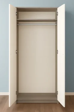 Kledingkast Femm Wit Eiken