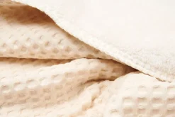 Koeka Ledikantdeken Wafel/Teddy Oslo Natural/Pebble 100 x 150 cm