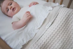 Koeka Ledikantdeken Wafel/Teddy Oslo Natural/Pebble 100 x 150 cm