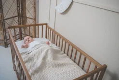 Koeka Ledikantdeken Wafel/Teddy Oslo Natural/Pebble 100 x 150 cm